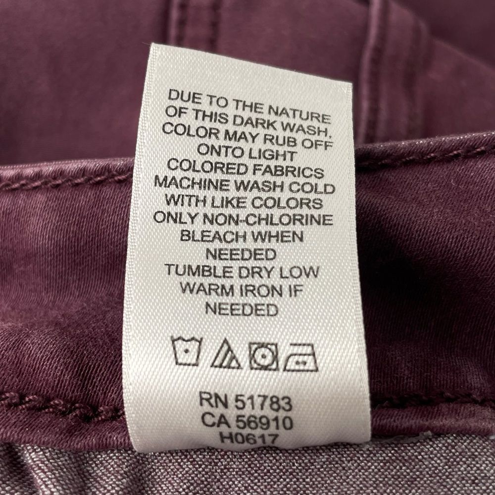 Maurices Skinny Jeans Burgundy Size Large - Picture 7 of 10